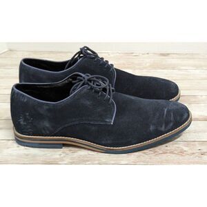 Thomas & Vine #001507 Mens Size 9 Navy Blue Leather Lace Up Oxford Shoes